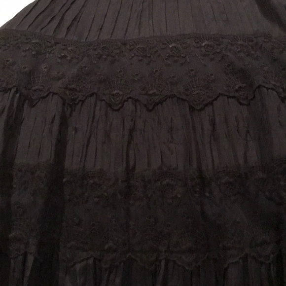 Spaghetti strap navy vintage boho dress. EUC - Picture 7 of 8